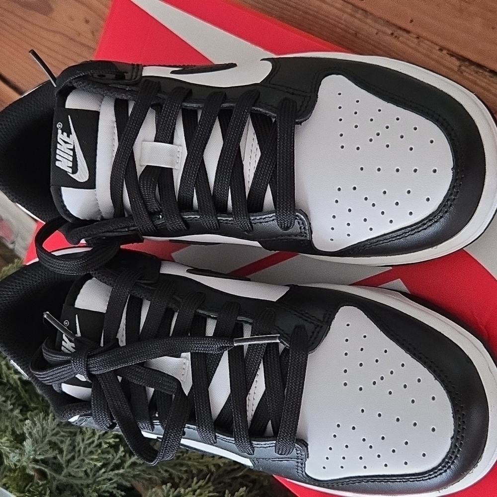 Nike 7.5W 6 M White And Black DUNK LOW